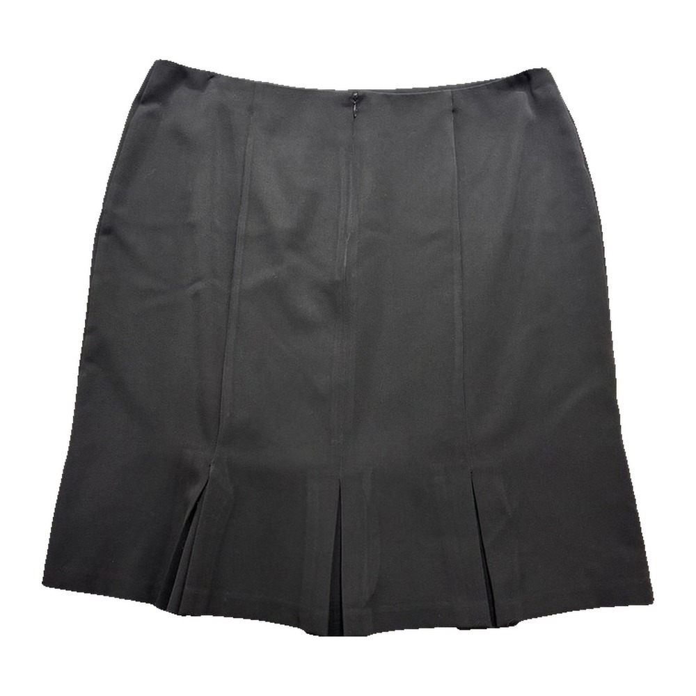 Sag Harbor 18 Black Womens Pleated Hem Skirt Career Professional Stretch Vintage